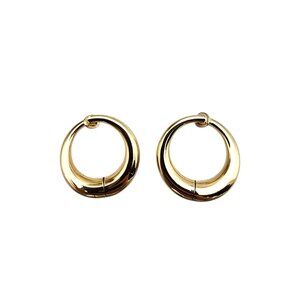 14K Yellow Gold Twist Open Hoop Earrings #22704